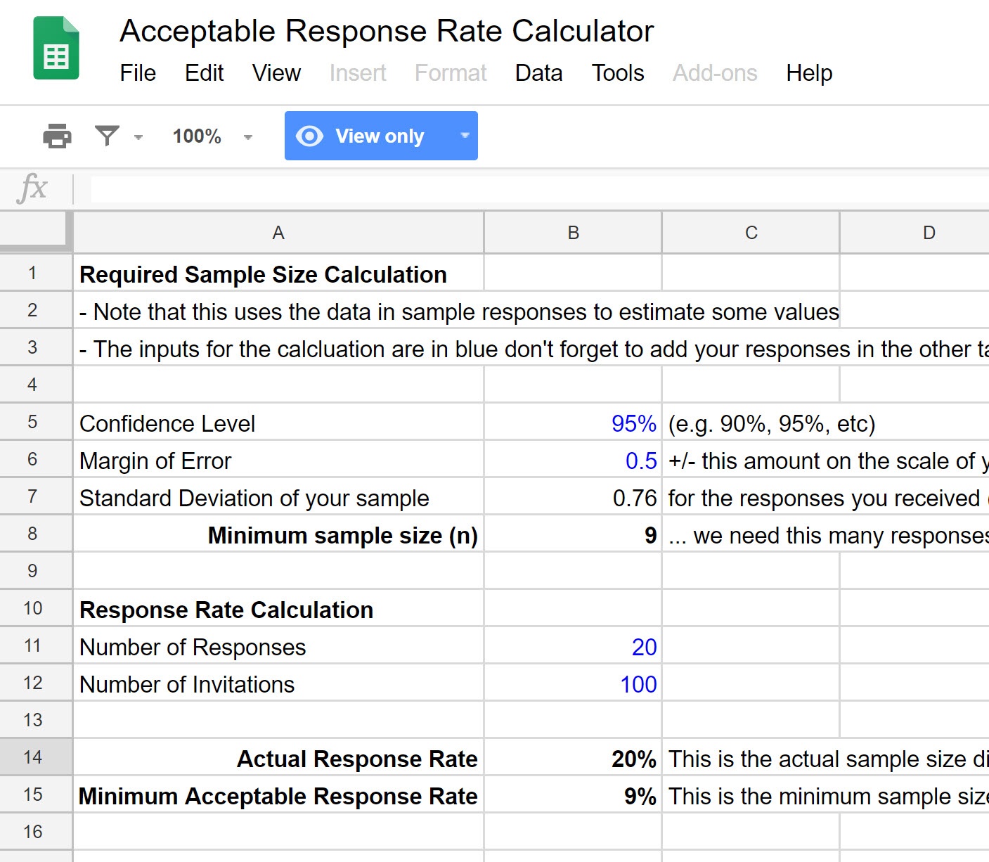 acceptable-response-rate-calculator